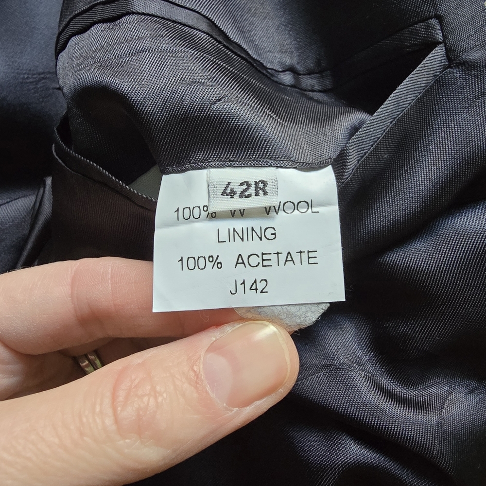 Andrew Fezza Wool Houndstooth 2-Button Blazer Men… - image 6